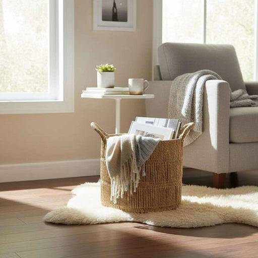 Catherine Round Basket 28X28X26Cm-Natural Pan Home