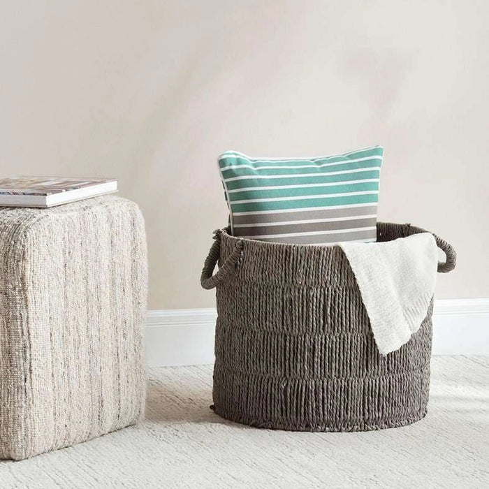 Catherine Round Basket 38X38X33Cm- Grey Pan Home