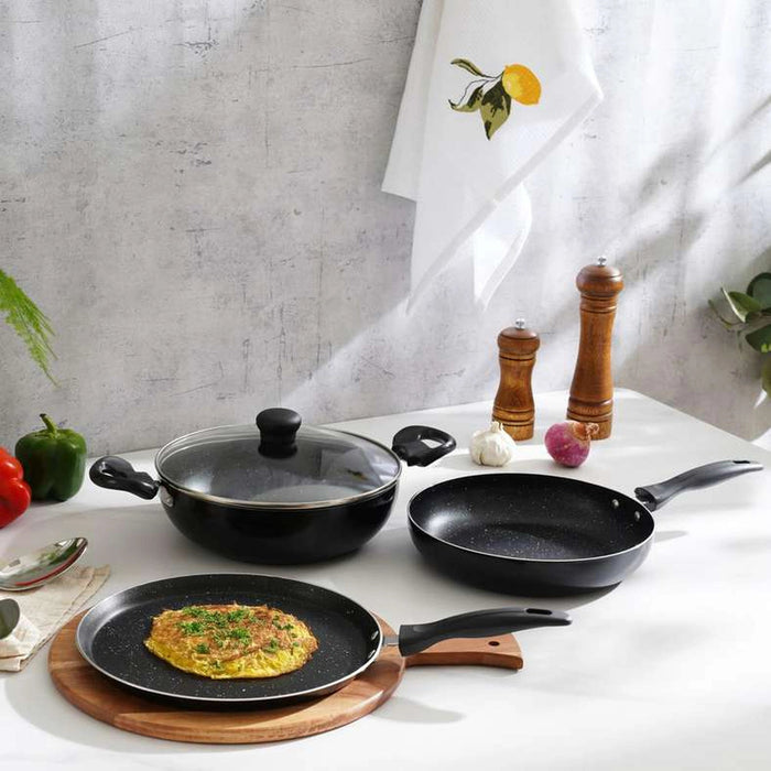 Cato 4-Piece Cookware Set - Black Pan Home