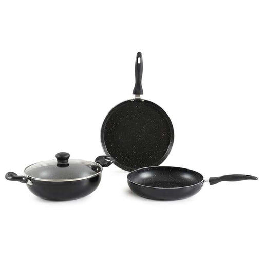 Cato 4-Piece Cookware Set - Black Pan Home