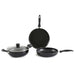 Cato 4-Piece Cookware Set - Black Pan Home