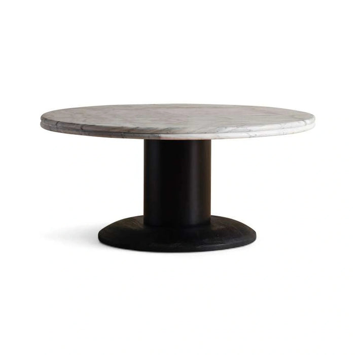 Cavio Coffee Table Marble Round - White & Black