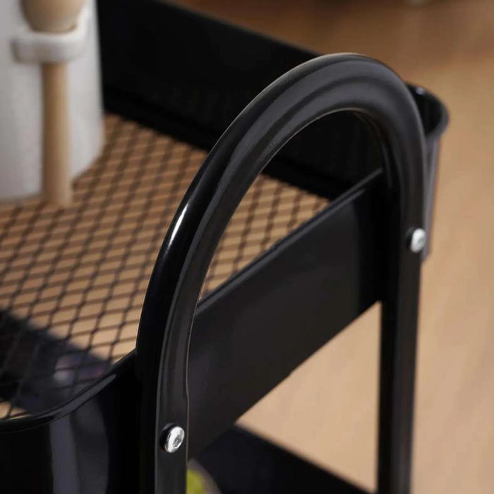 Cazo 3-Tier Kitchen Trolley 41X30.5X76Cm - Black