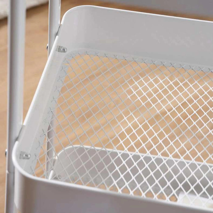 Cazo 3-Tier Kitchen Trolley - White Pan Home