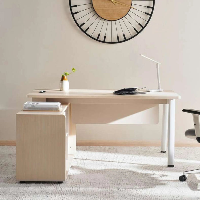 Cedare Office Desk Left Or Right Side Return - Nautral Pan Home