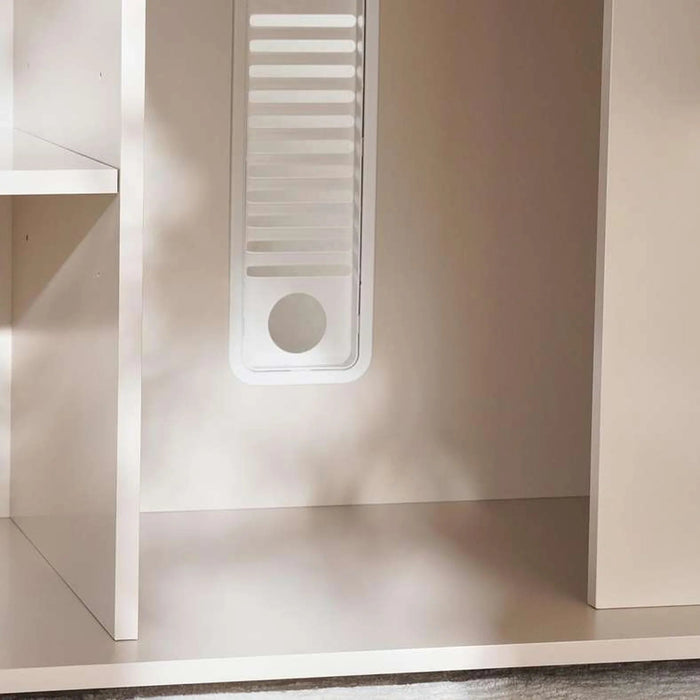 Cedare Office Desk Left Or Right Side Return - Nautral Pan Home