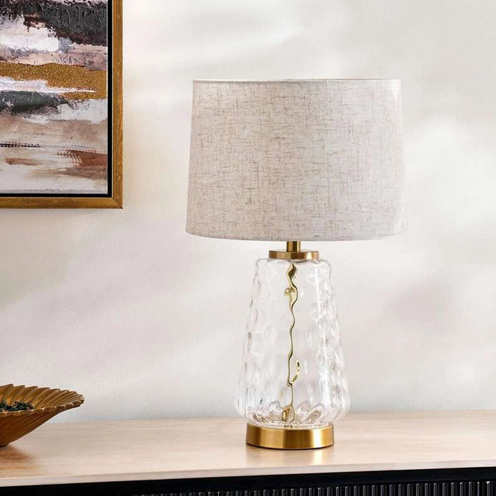 Cedrick E27 Glass Table Lamp Dia 30.5X50Cm - Brass
