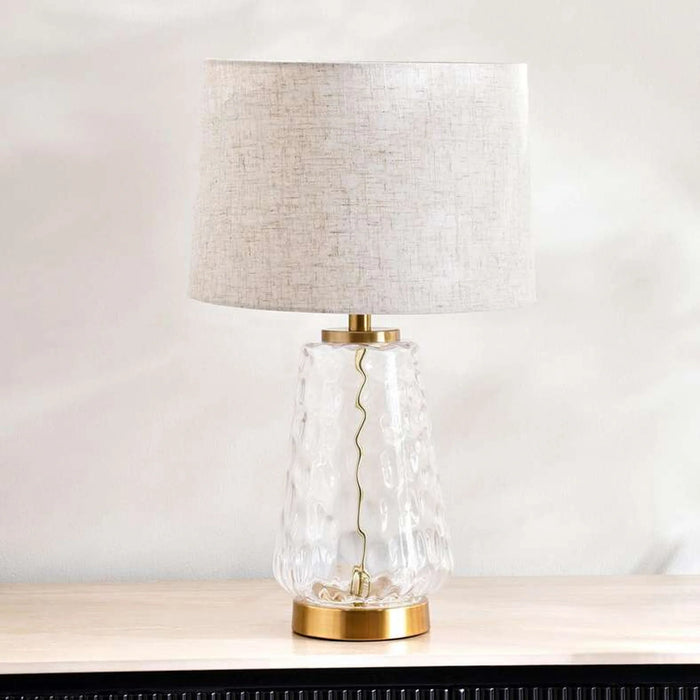 Cedrick E27 Glass Table Lamp Dia 30.5X50Cm - Brass