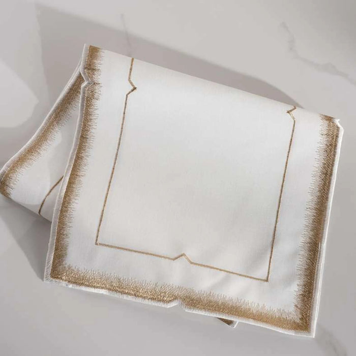 Celebrations Embroidered Table Runner 33X120Cm- Gold