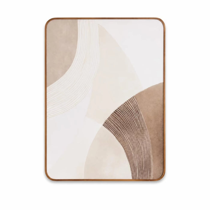 celestia paper print aluminium framed wall art 60x80cm - beige
