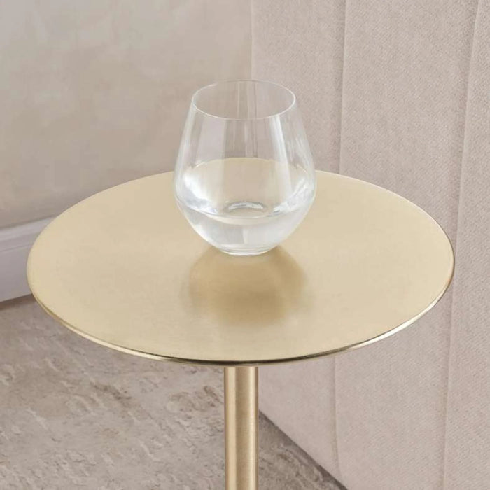 Celine Drink Table Marble - White & Gold