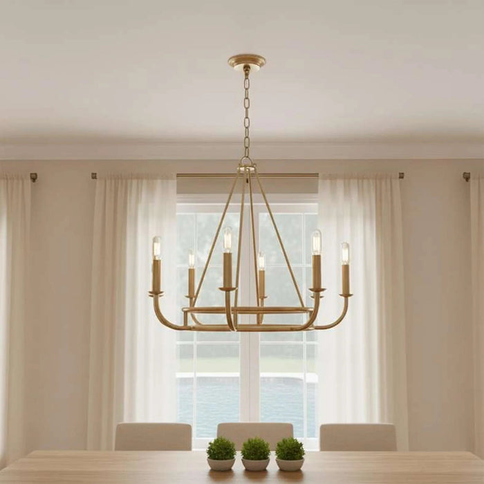 Cerrona 8-Light E14 Fancy Chandelier 71X64Cm - Aged Brass Pan Home