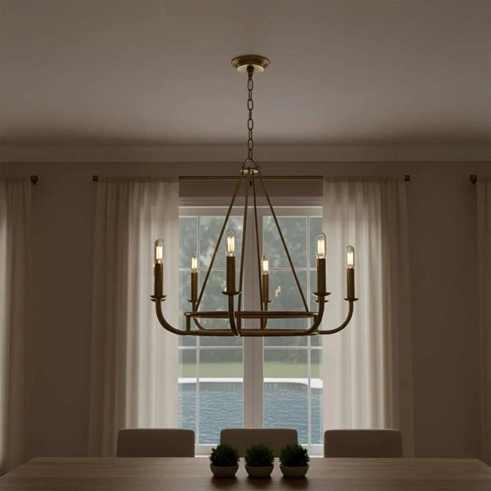 Cerrona 8-Light E14 Fancy Chandelier 71X64Cm - Aged Brass Pan Home