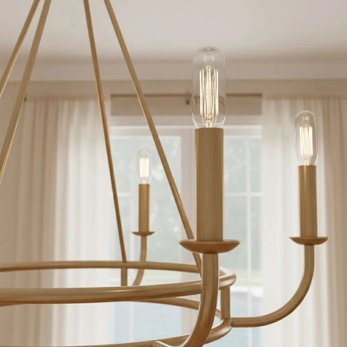 Cerrona 8-Light E14 Fancy Chandelier 71X64Cm - Aged Brass Pan Home