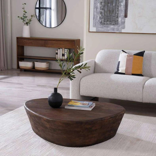 Chadwick Coffee Table Large Solid Wood - Brown Pan Home