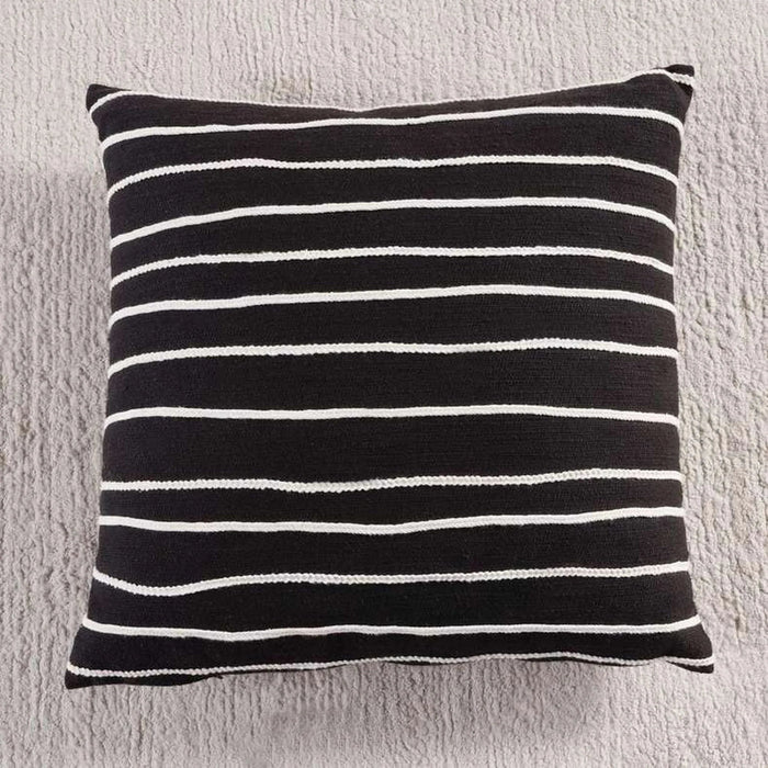 Chamberlane Textured Down Alternative Filled Cushion 50X50Cm - Black Pan Home
