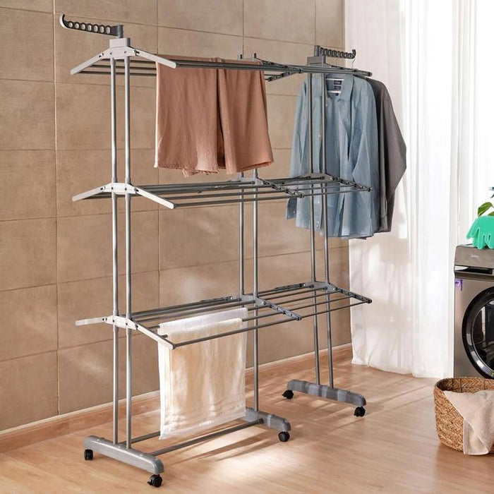 Chappell Extendable Metal Cloth Dryer With 37 M Drying Space 83-150X64X176Cm - Grey Pan Home
