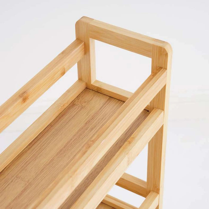 Charlee Multipurpose Bamboo Shelf Trolly 36X15X74Cm - Natural