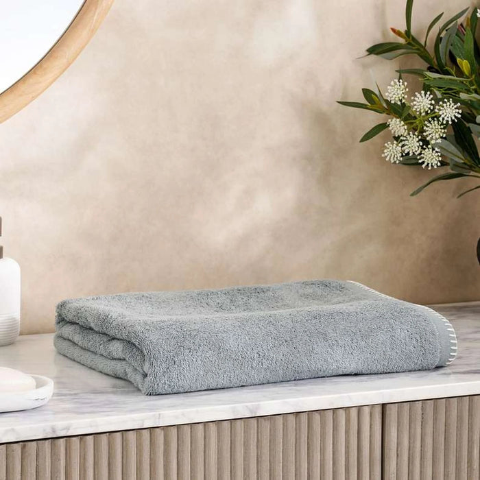 Charlotte Border Stitch Bath Sheet 90X150Cm - Mint