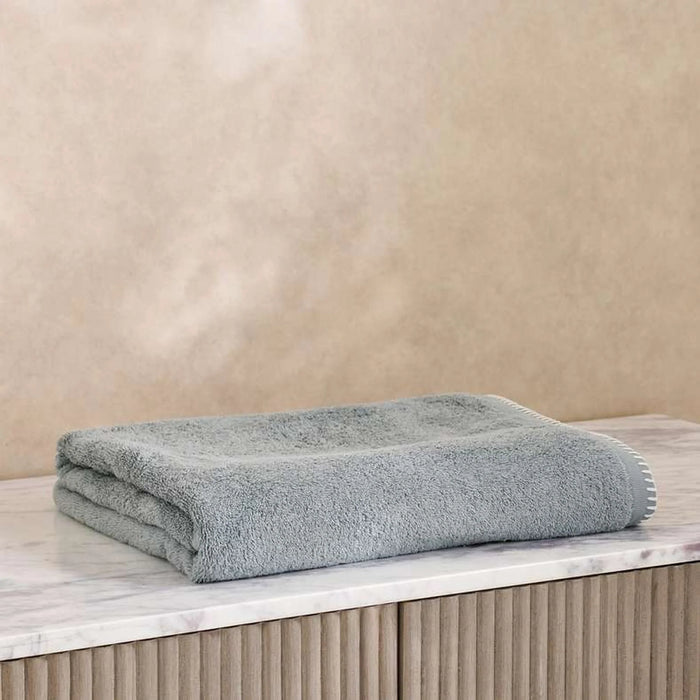 Charlotte Border Stitch Bath Sheet 90X150Cm - Mint