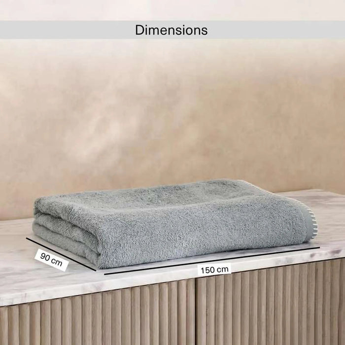 Charlotte Border Stitch Bath Sheet 90X150Cm - Mint