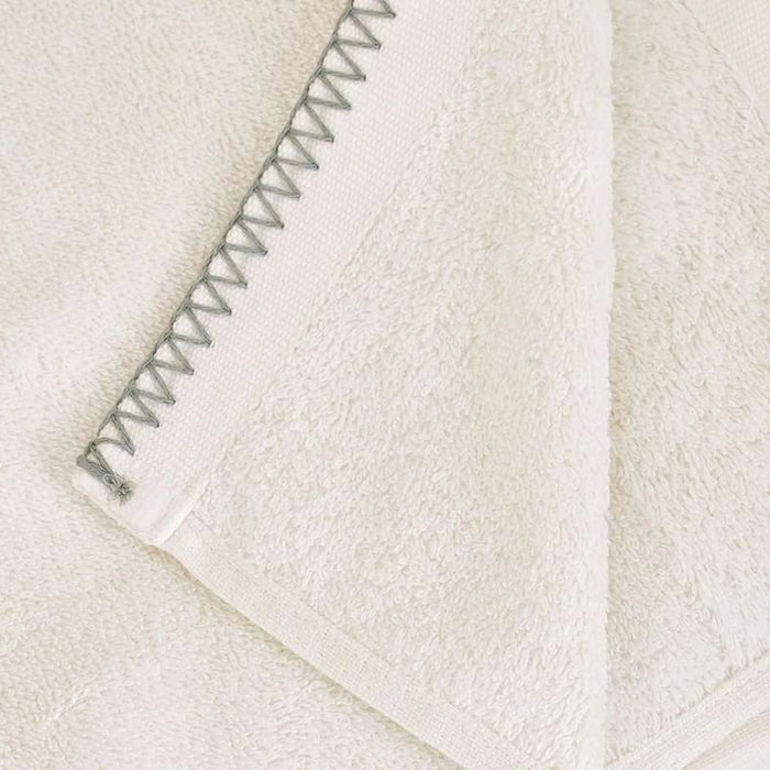 Charlotte Border Stitch Bath Sheet 90X150Cm - White