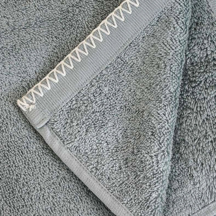 Charlotte Border Stitch Hand Towel 50X90Cm-Mint
