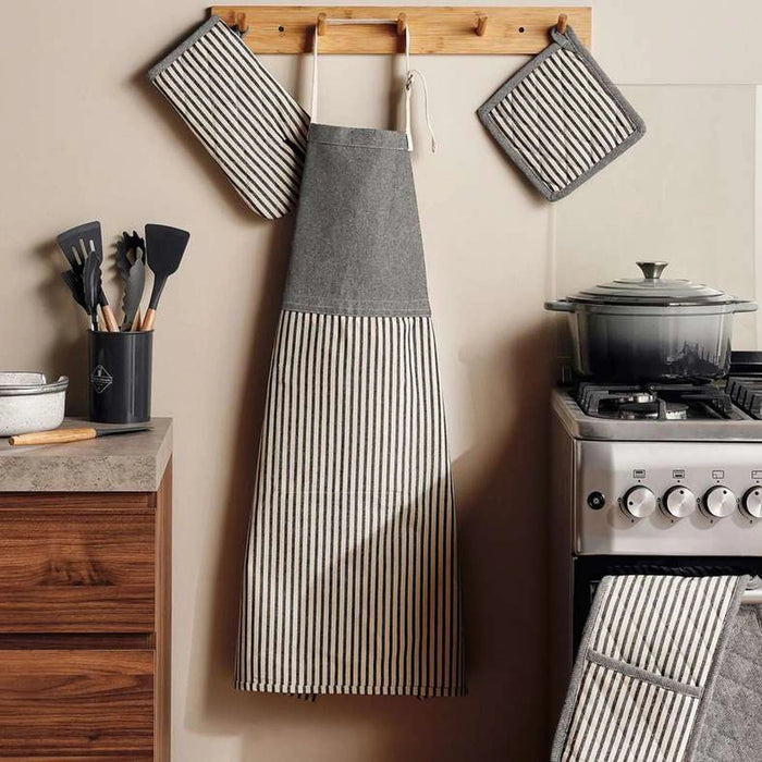 Chefzone Cotton 2Piece Potholder Set 20X20 - Black Pan Home