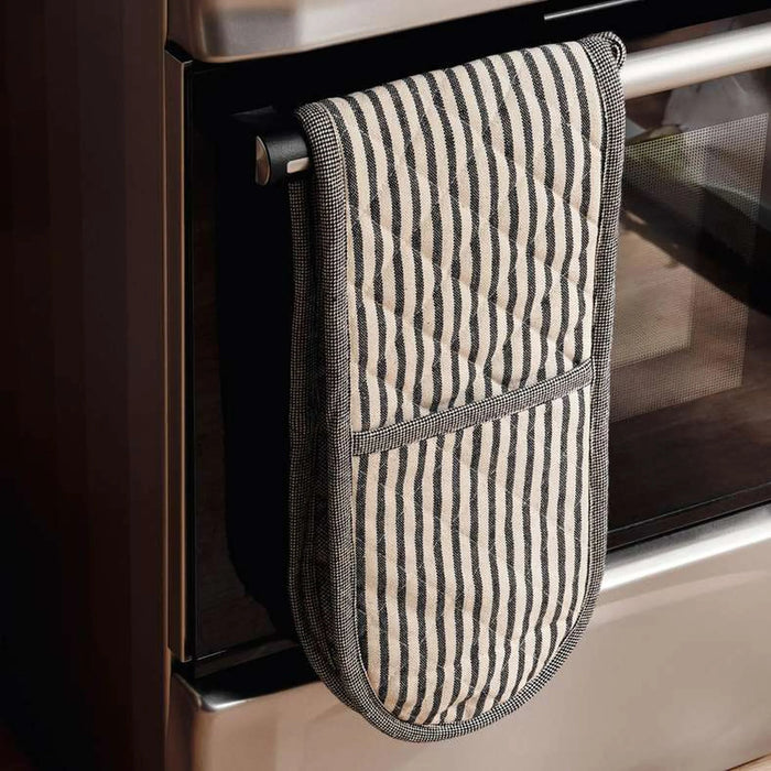 Chefzone Cotton Double Oven Glove 18X90Cm - Black
