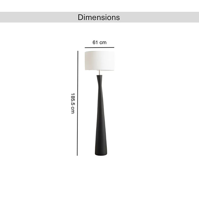 Chellsy e27 polyresin floor lamp 61x61x185.5cm - black Pan Home