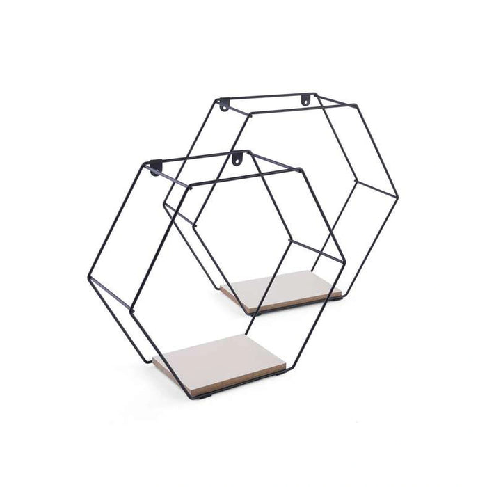 Chelsea 2-Piece Decorative Wall Shelf - Black