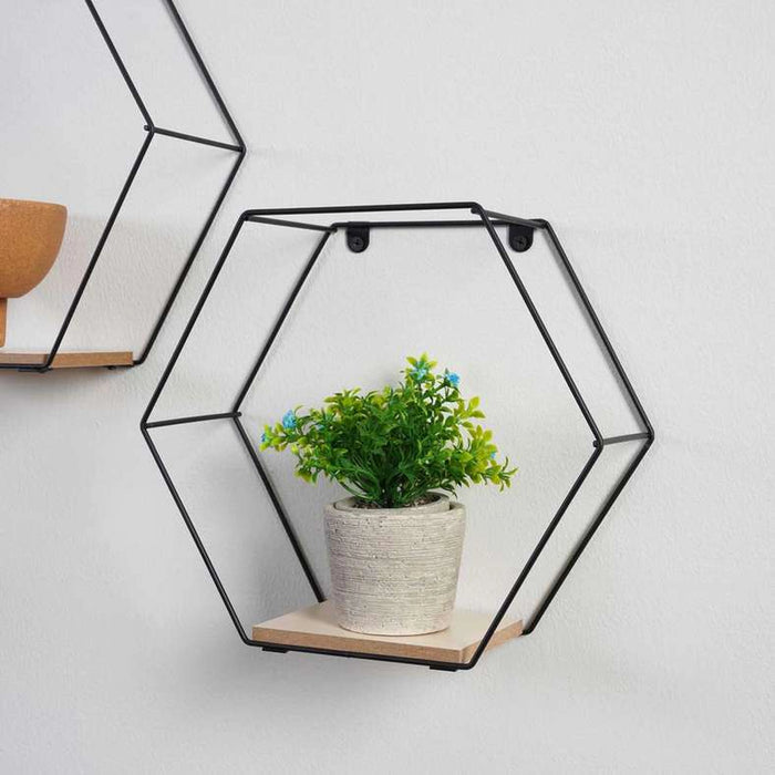 Chelsea 2-Piece Decorative Wall Shelf - Black