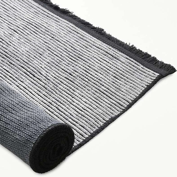 Chennile Lux Flat Woven Dhurrie 60X90Cm - Black Pan Home