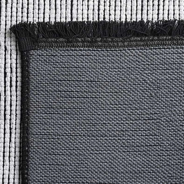 Chennile Lux Flat Woven Dhurrie 60X90Cm - Black Pan Home