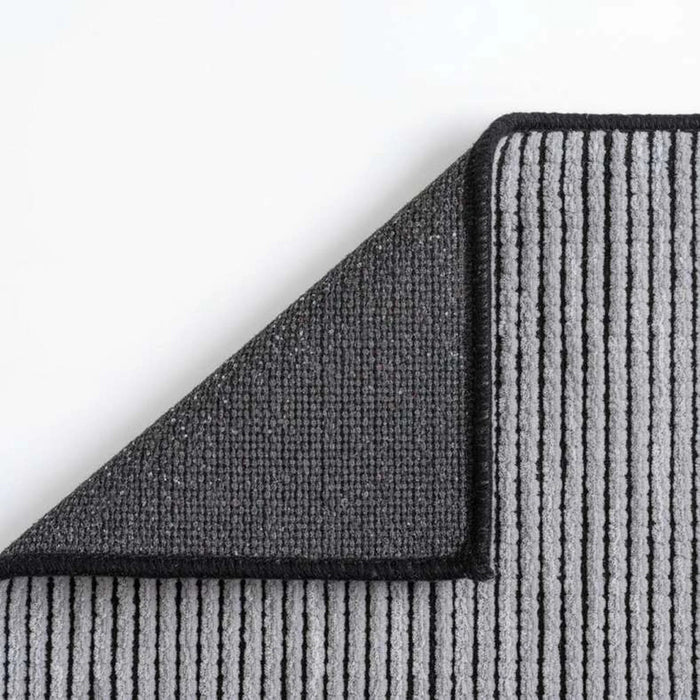 Chennile Lux Flat Woven Dhurrie 90X150Cm - Black Pan Home