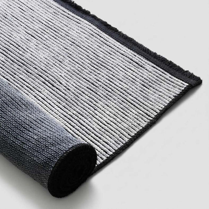Chennile Lux Flat Woven Rug 160X230Cm - Black Pan Home