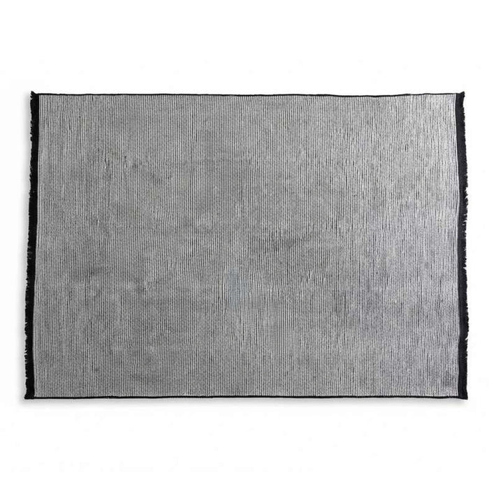 Chennile Lux Flat Woven Rug 160X230Cm - Black Pan Home
