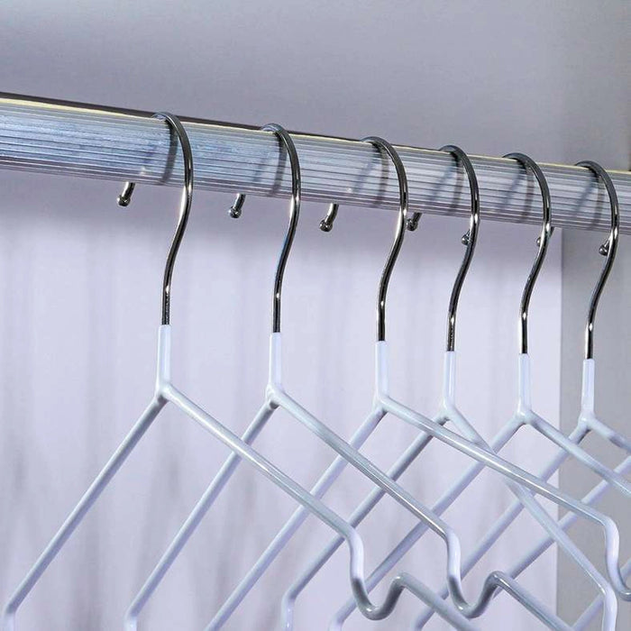 Chester 10-Piece Wire Hanger With Pvc Coating - White Pan Home