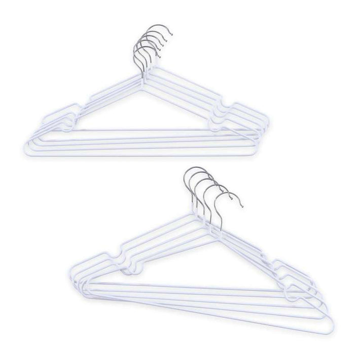 Chester 10-Piece Wire Hanger With Pvc Coating - White Pan Home