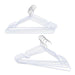 Chester 10-Piece Wire Hanger With Pvc Coating - White Pan Home