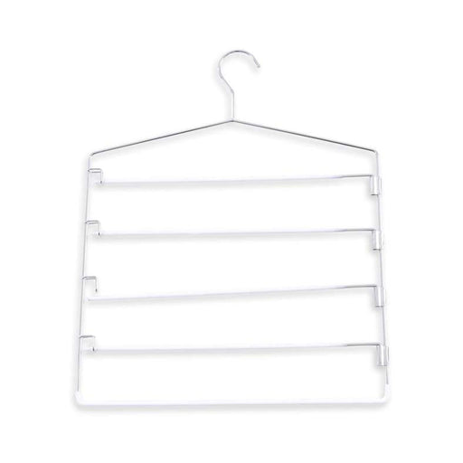 Chester 4-Layer Swing Pants Hanger With Pvc Coating - White Pan Home