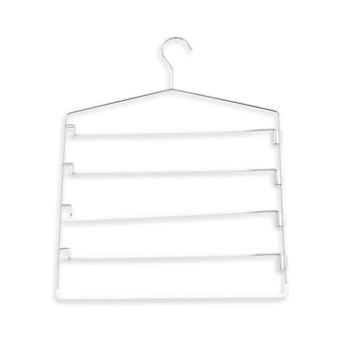 Chester 4-Layer Swing Pants Hanger With Pvc Coating - White Pan Home