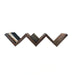Chevron Wooden Bookshelf 59X12X11Cm - Dark Brown Pan Home