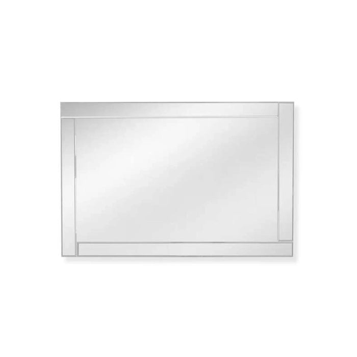 Chiara Flat-Bar Glass Wall Mirror Silver 80X120Cm- Clear Pan Home