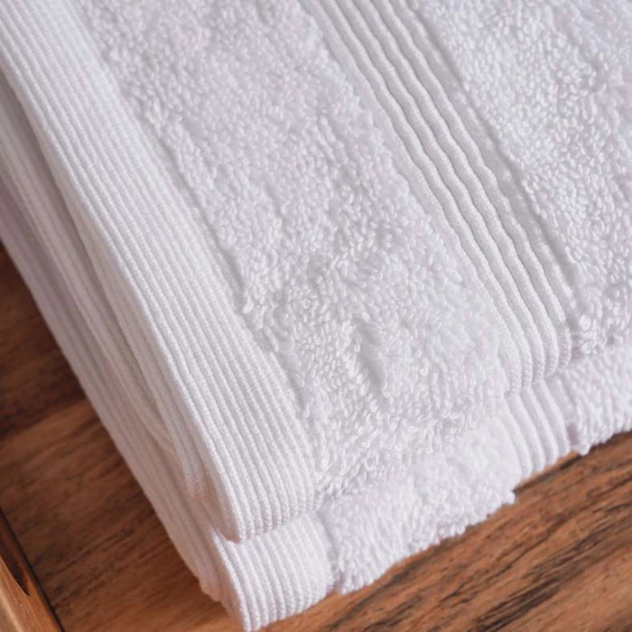 Chicago Textured 650 Gsm 4Pk Fingertip Towel 30X30 Cm-White