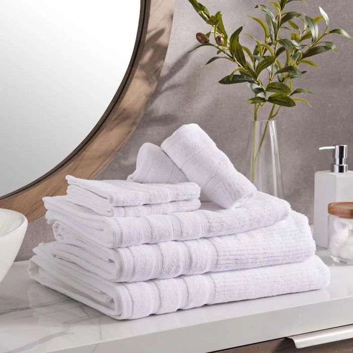 Chicago Textured 650 Gsm Bath Sheet 90X150 Cm-White