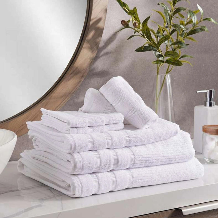 Chicago Textured 650 Gsm Hand Towel -White Pan Home