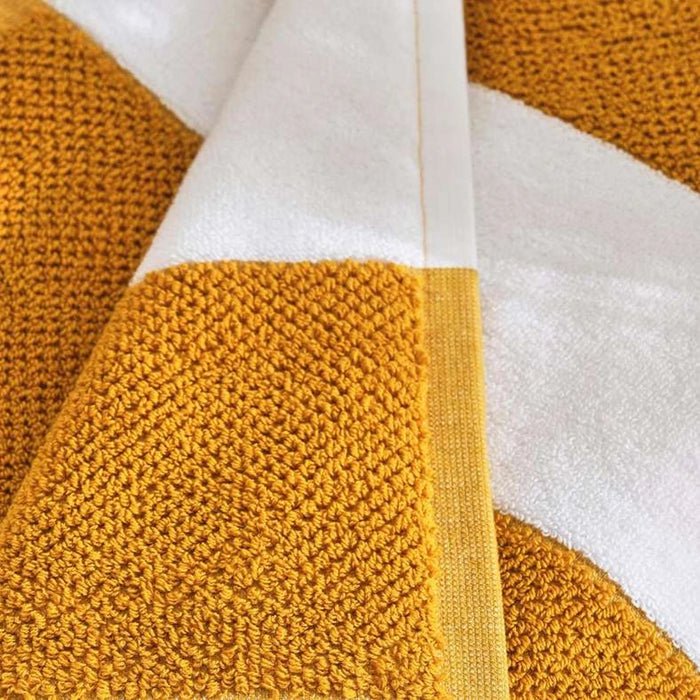 Chicago Textured Stripe 650 Gsm Bath Towel 70X140 Cm-Dark Horseradish