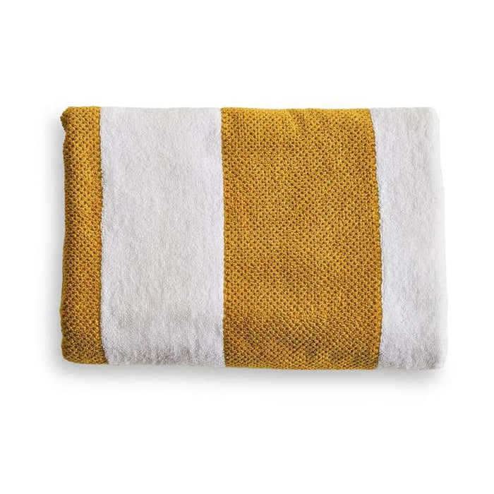 Chicago Textured Stripe 650 Gsm Bath Towel 70X140 Cm-Dark Horseradish