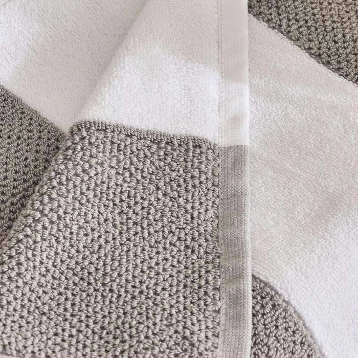 Chicago Textured Stripe 650 Gsm Bath Towel 70X140 Cm-Frost Grey